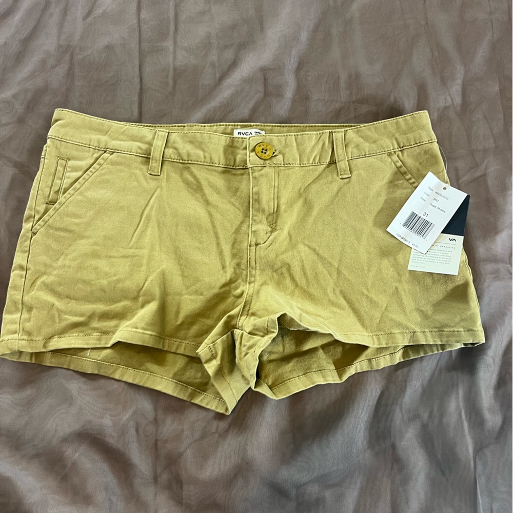 RVCA Tan Cargo Shorts Casual Summer Essential